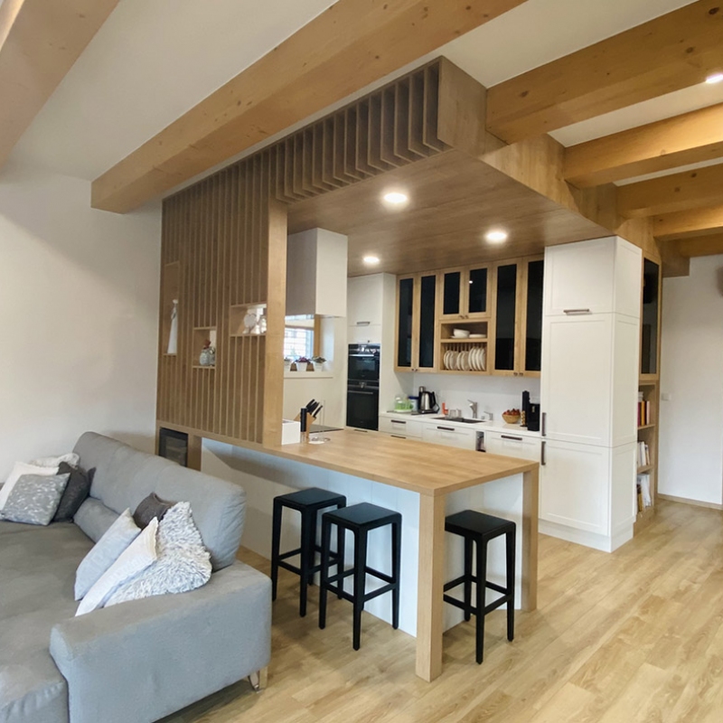 kuchyně s atypickým ostrůvkem