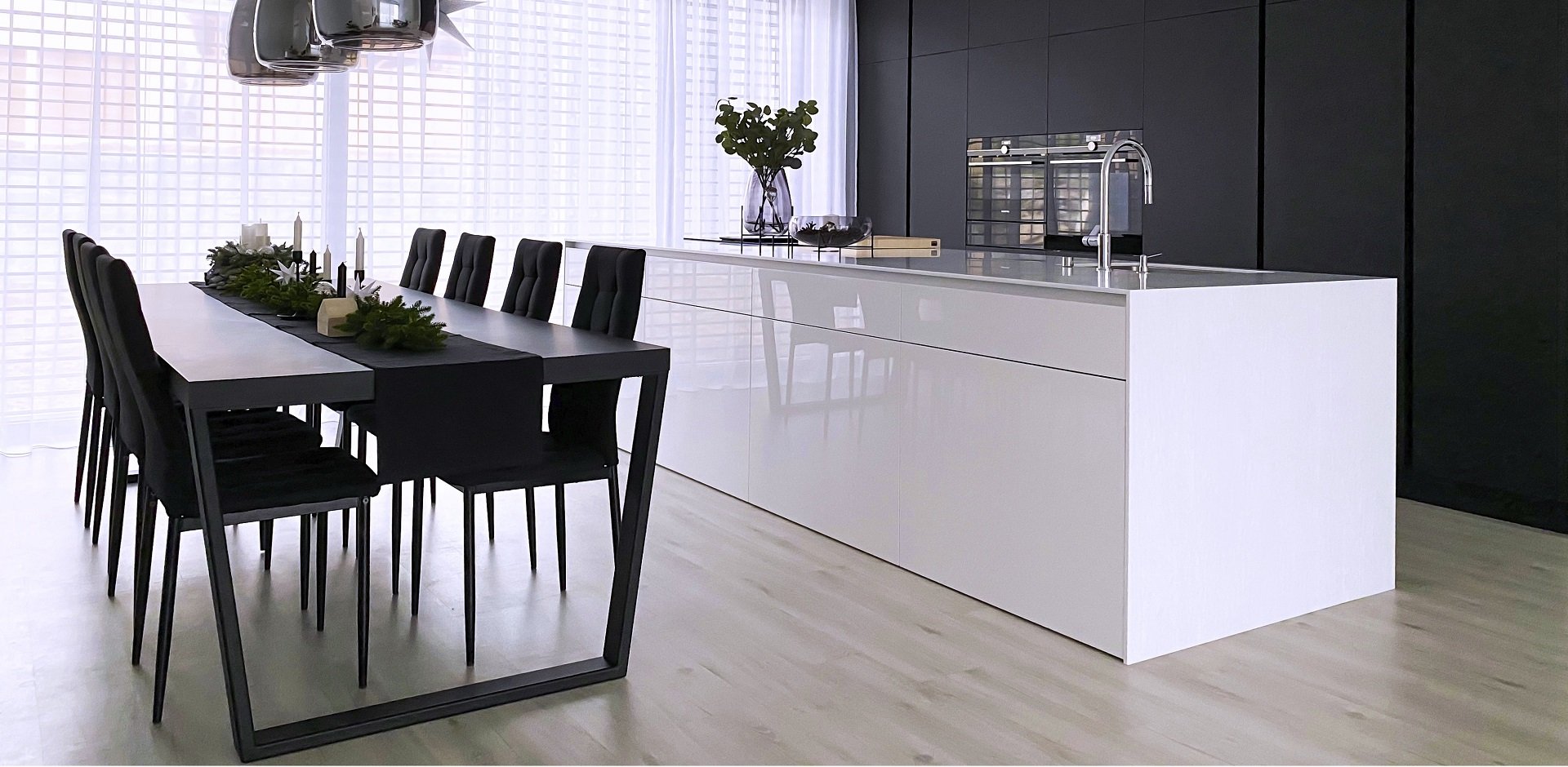 Jídelna černobílá elegance - 1