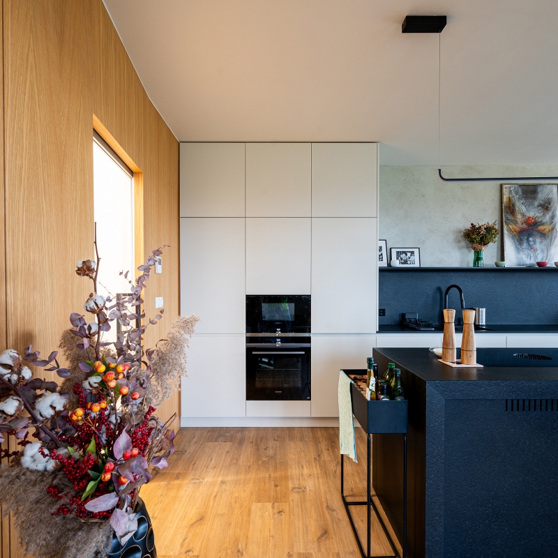 Kuchyně s vysokými skříněmi